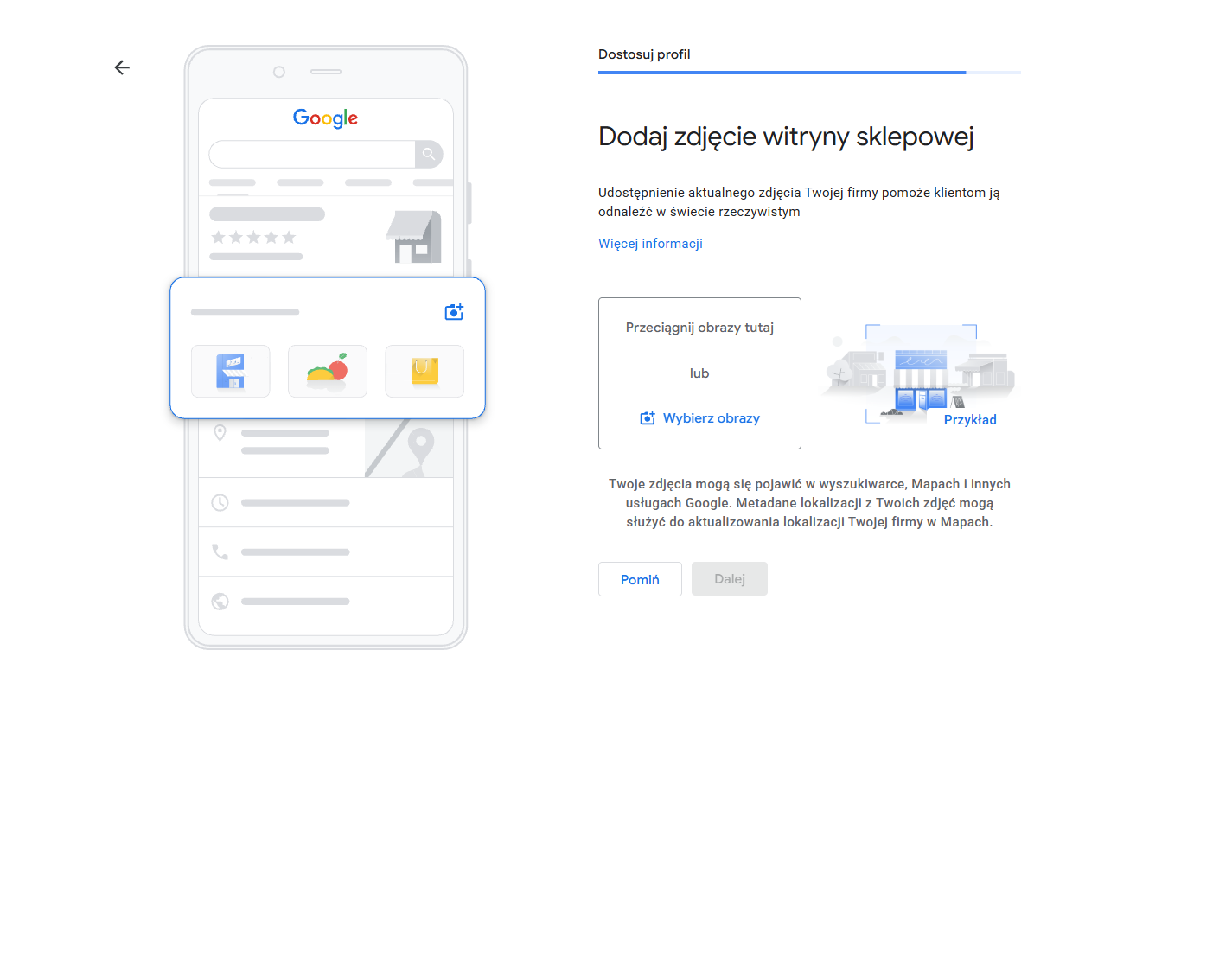 Dodawanie zdjęć do wizytówki Google